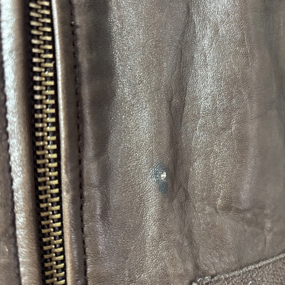 Wilsons Leather Bomber Jacket Brown Shearling Collar XL Men's Flight Style - Picture 5 of 16